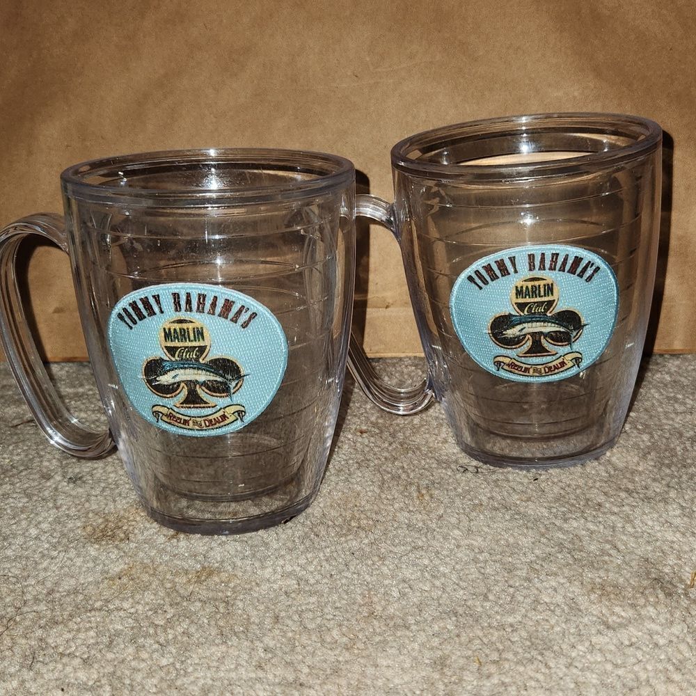 Tommy Bahama Marlin Club Plastic Cup Set of 2